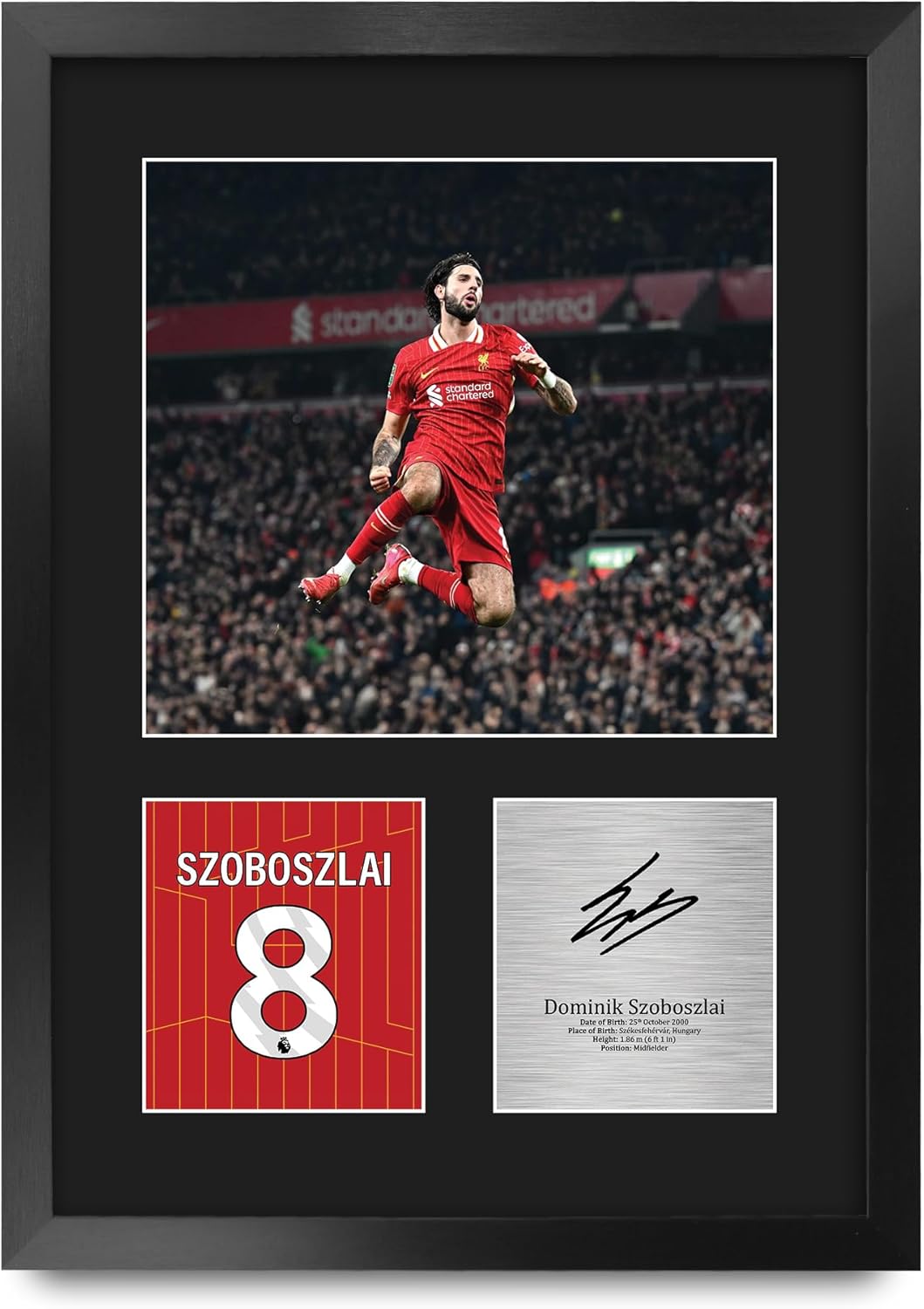 Thumbnail 6 de HWC Trading Dominik Szoboszlai Liverpool A4 Signed Autograph Picture (Framed, Portrait)