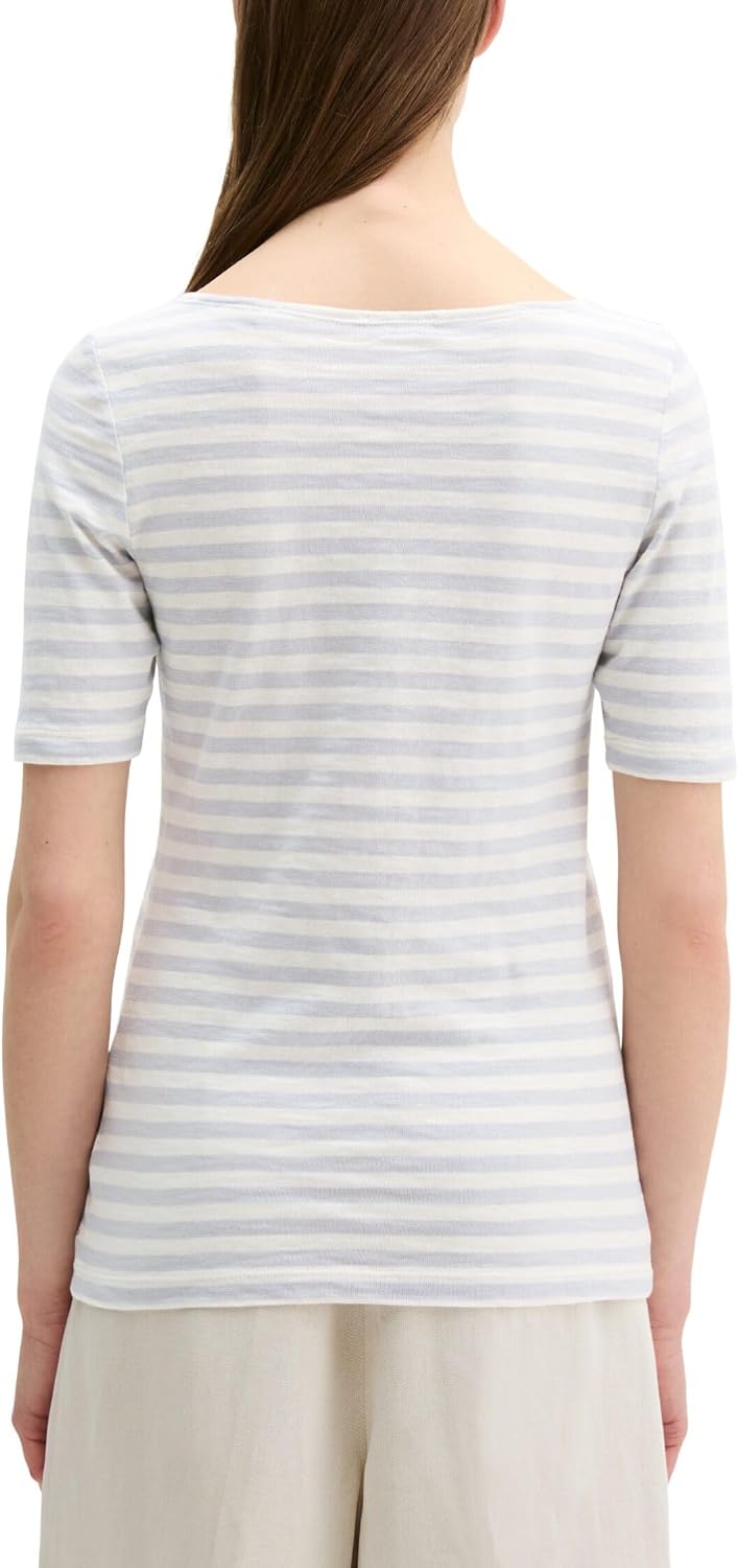 Detalle de Marc O'Polo Damen 603219651333 T-Shirt – Alltagstaugliches Basic-Shirt