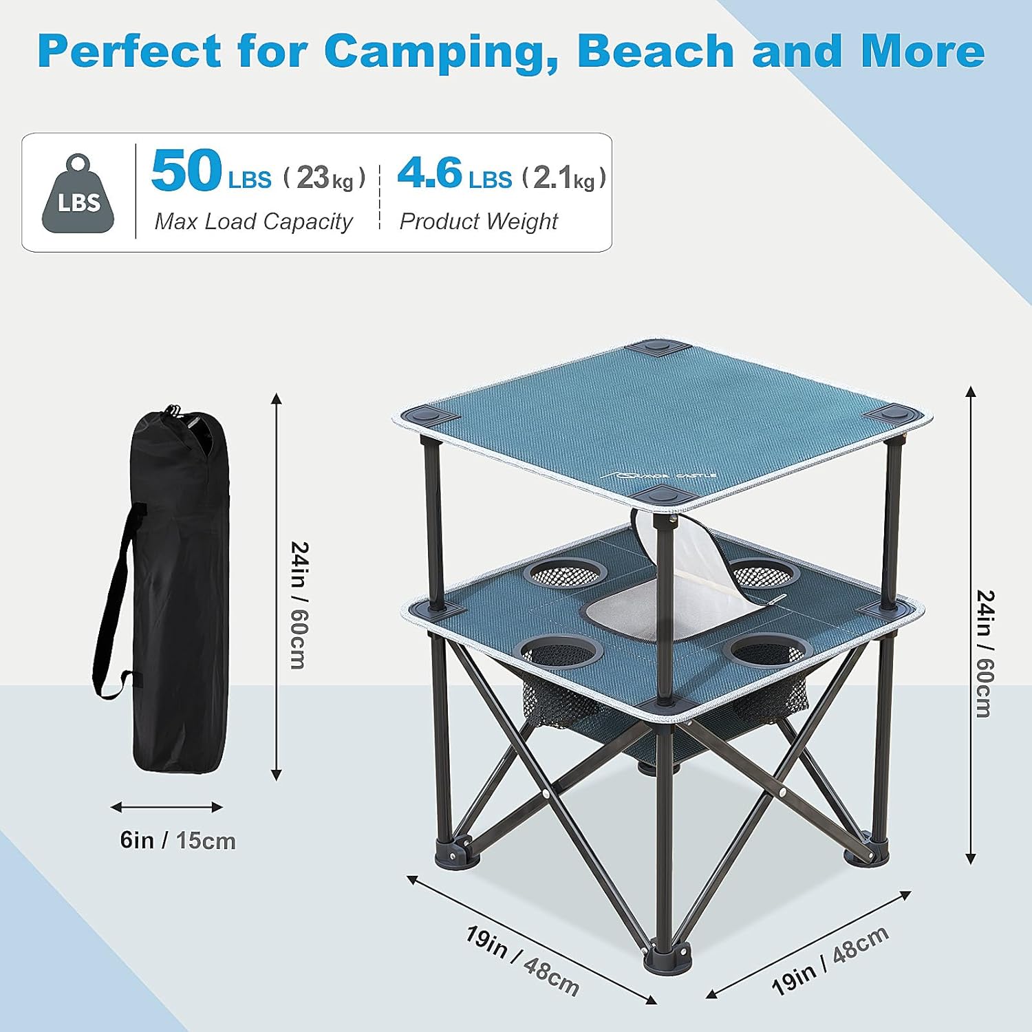 Thumbnail 1 de ARMOR CASTLE Folding Beach Table: Compact, Insulated Beach & Camp Table