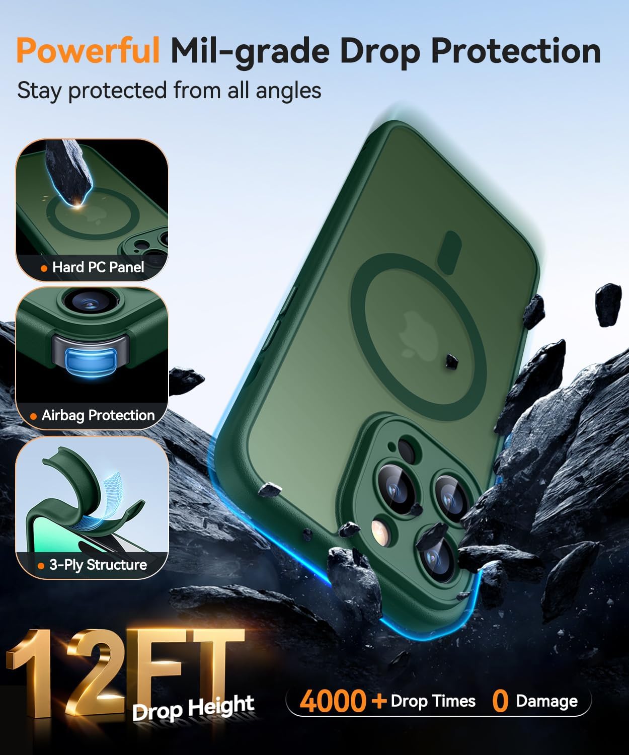 Thumbnail 5 de CANSHN Funda Magnética iPhone 14 Pro 🍏 Protección Total Cámara