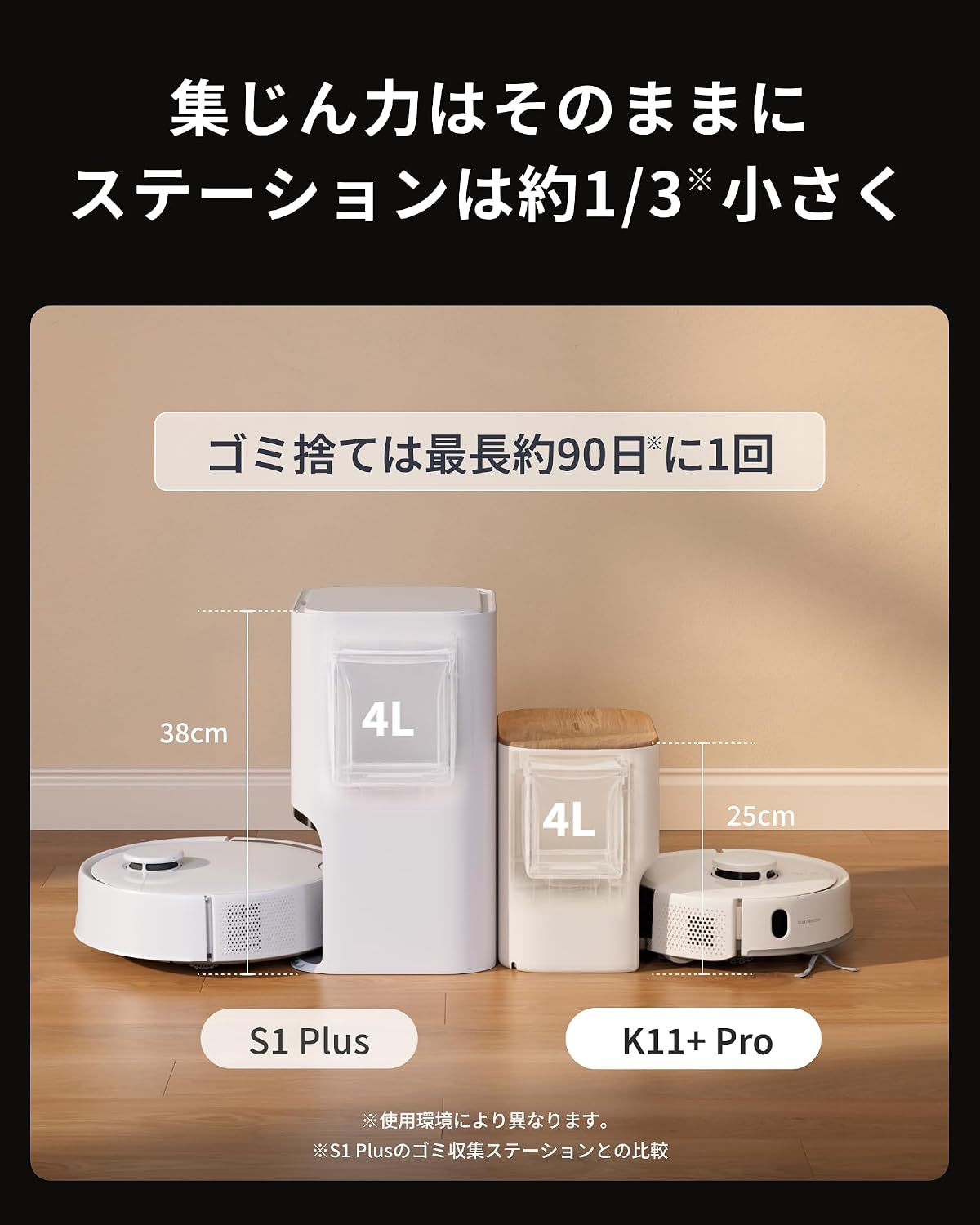 Thumbnail 6 de SwitchBot K11+ Pro ロボット掃除機｜24.8cmの小型設計・最大12,000Pa吸引・水拭き対応