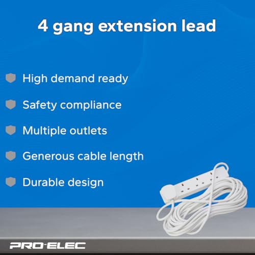 Thumbnail 4 de PRO ELEC PELB1906 Cable de extensión 10 m blanca