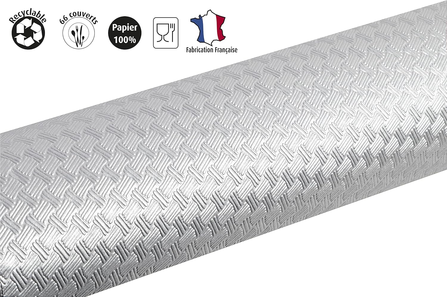 Detalle 2 de PRONAPPE R800652I nappes gaufrées argent