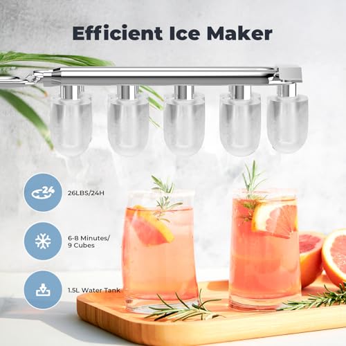 Thumbnail 1 de Acmeenjoy Ice Maker Machine Countertop – 9 Cubes, 6 Minutes, Self-C cleaning