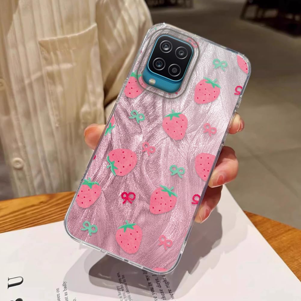 Thumbnail 6 de Tedyhulle Hülle für Samsung Galaxy A12 / M12 – Nanachnick Pink Erdbeeren, dünn & stoßfestes Silikon TPU Case