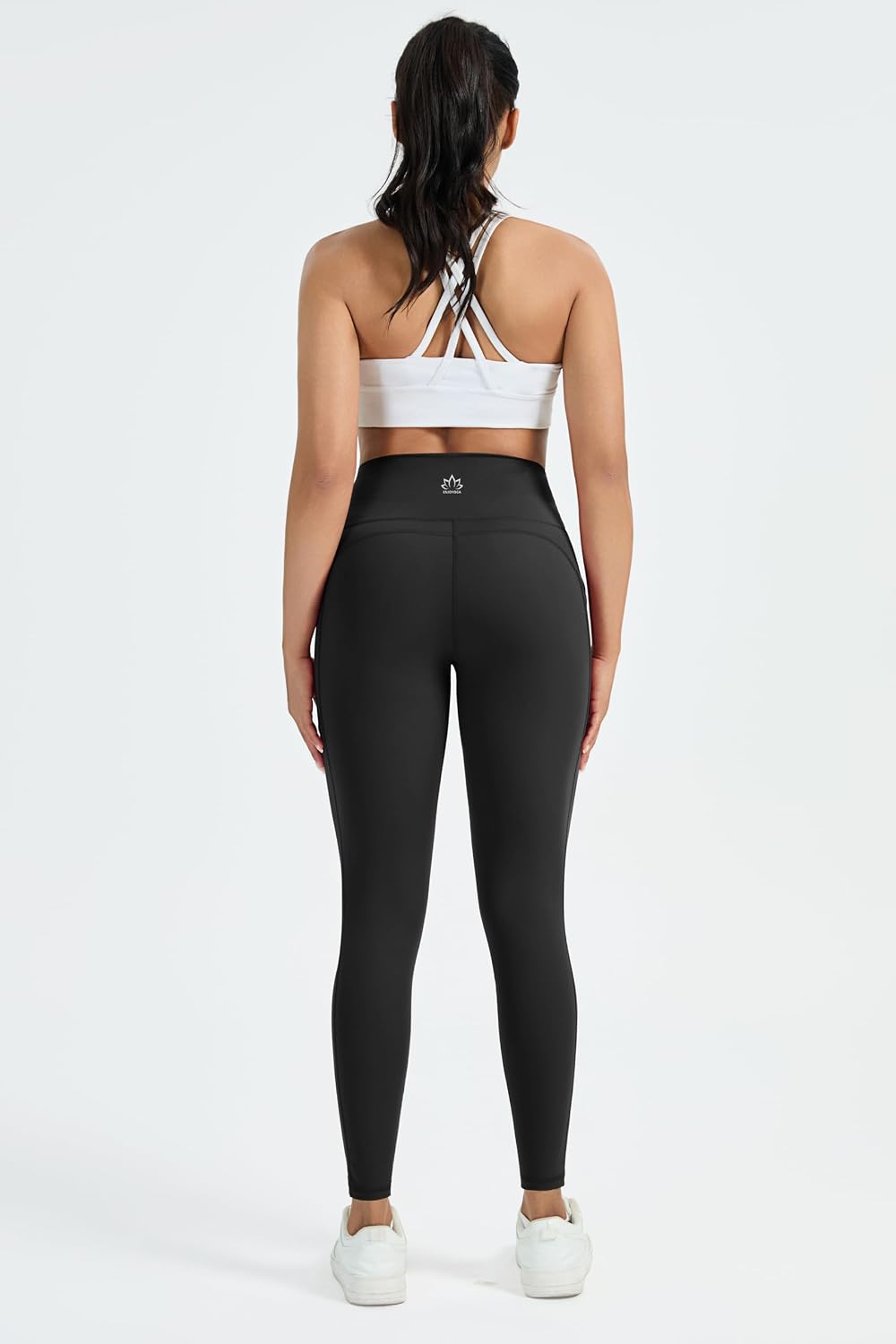 Detalle 2 de Enjoyoga Sport Leggings Damen mit Tasche – High Waist Laufhose für Gym, Yoga & Co.