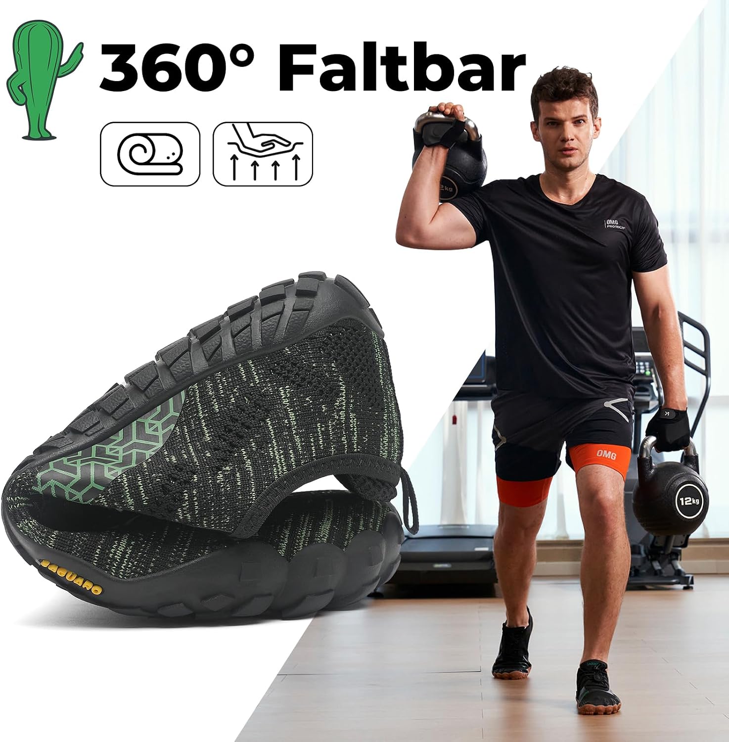 Detalle de SAGUARO Unisex Barfußschuhe Outdoor – Barfuß Trail Laufschuh mit Zero-Drop, Gr. 36–48