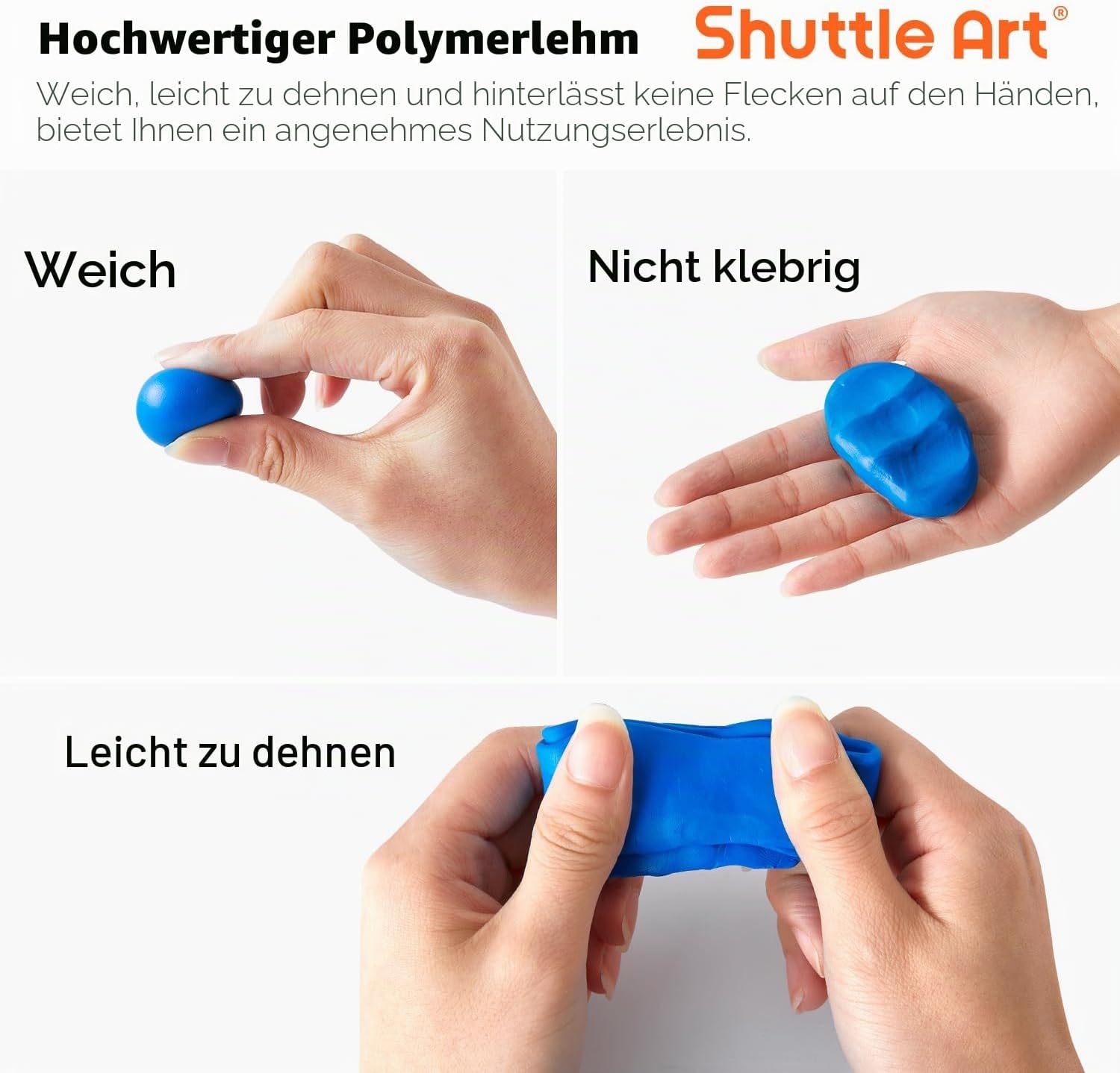 Thumbnail 6 de Shuttle Art Polymer Clay Set – 60 Farben, 140 Teile Zubehör, 19 Schnitzwerkzeuge