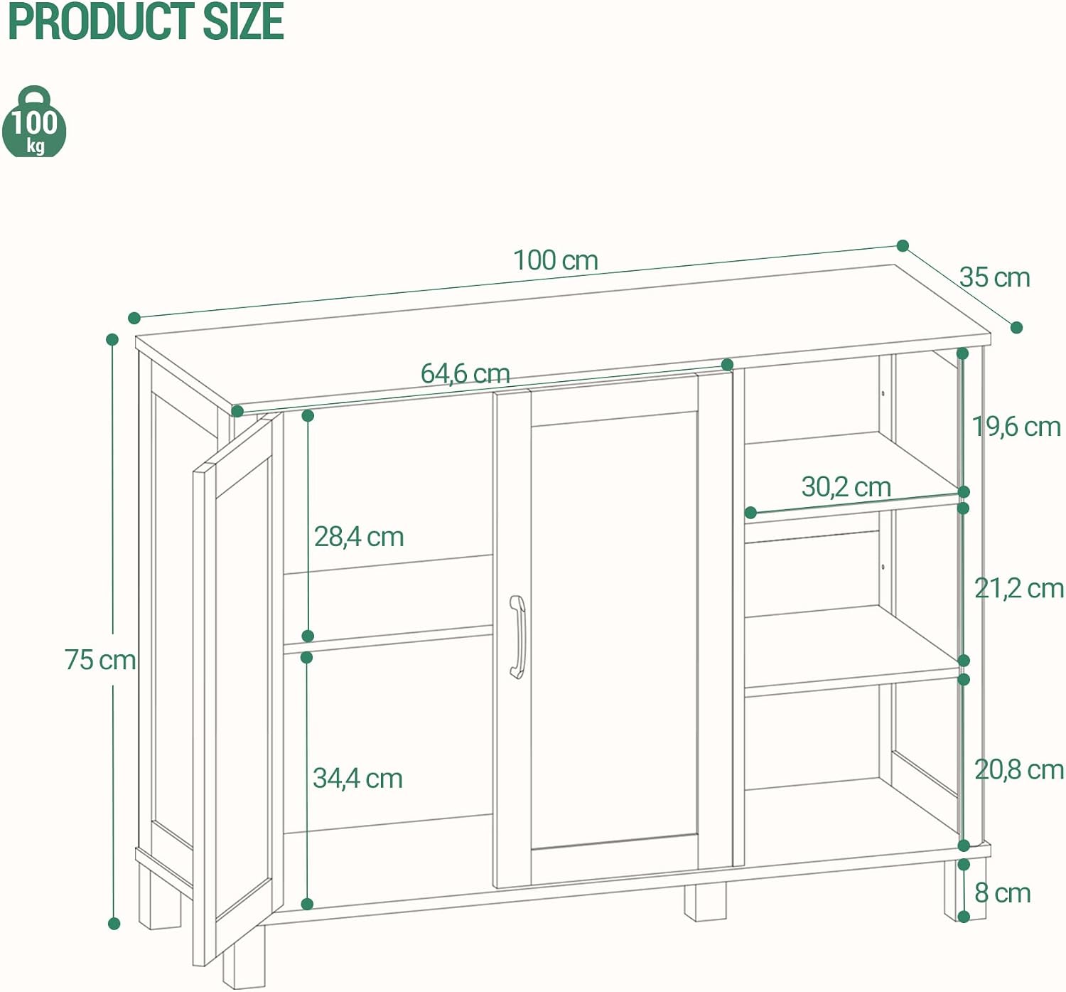 Detalle de Hzuaneri Mobile da Bagno SC12213X 3 ripiani