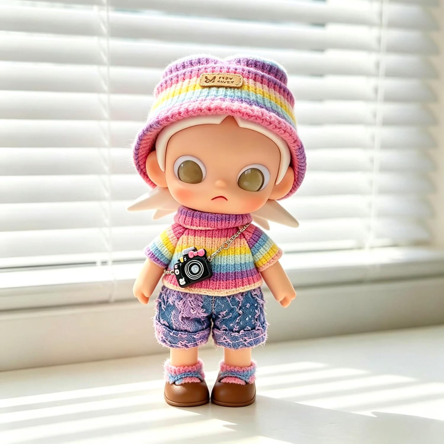 Detalle 2 de Clothes for Lububu 17cm Dolls Purple Pants Set