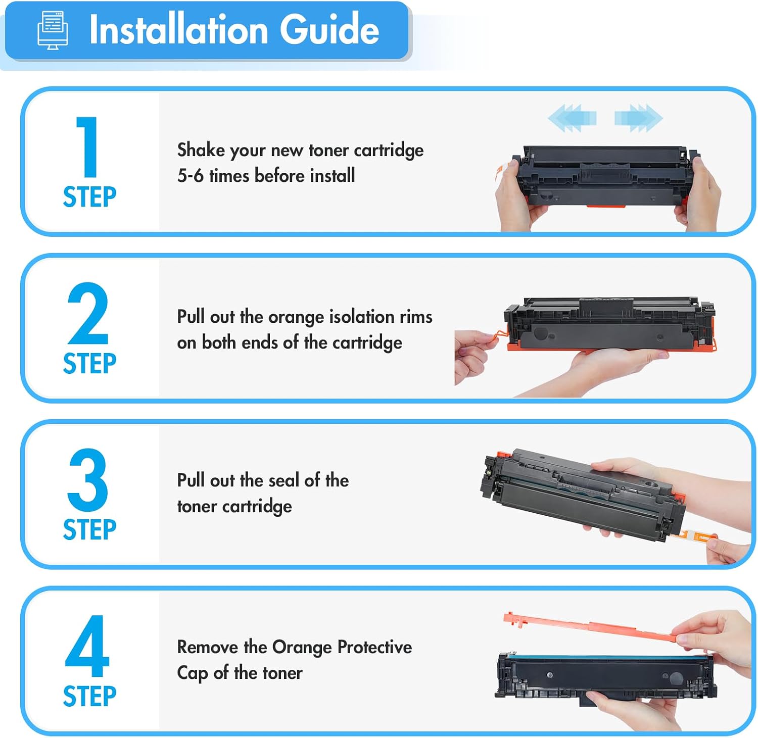 Detalle 2 de 206A Toner Cartridges 4-Pack (206X) for HP Color LaserJet Pro MFP M283/M255 Series