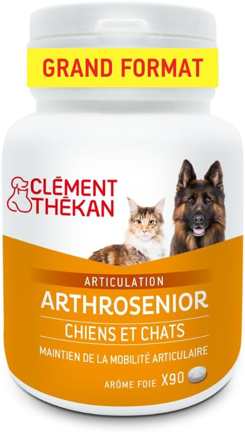 Clément Thékan Arthrosenior Grand Format 90 comprimés pour mobilité articulaire 🐶🐱