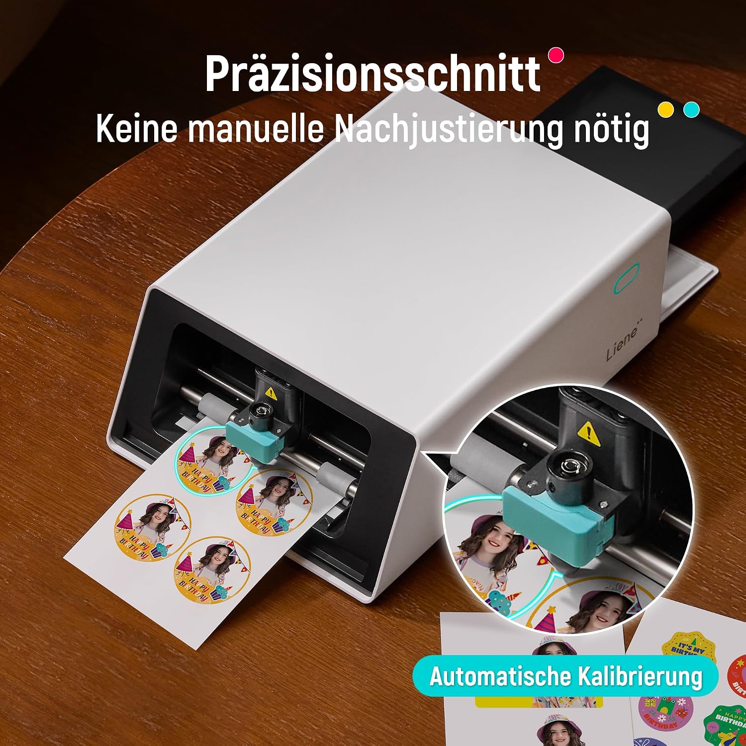 Detalle de Liene PixCut S1 – All-in-One Fotodrucker, Aufkleberdrucker und Schneidemaschine