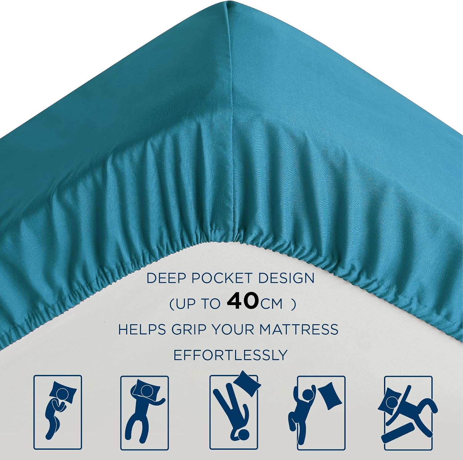 Thumbnail 4 de Bedsure King Fitted Sheet Deep 16 inch pocket