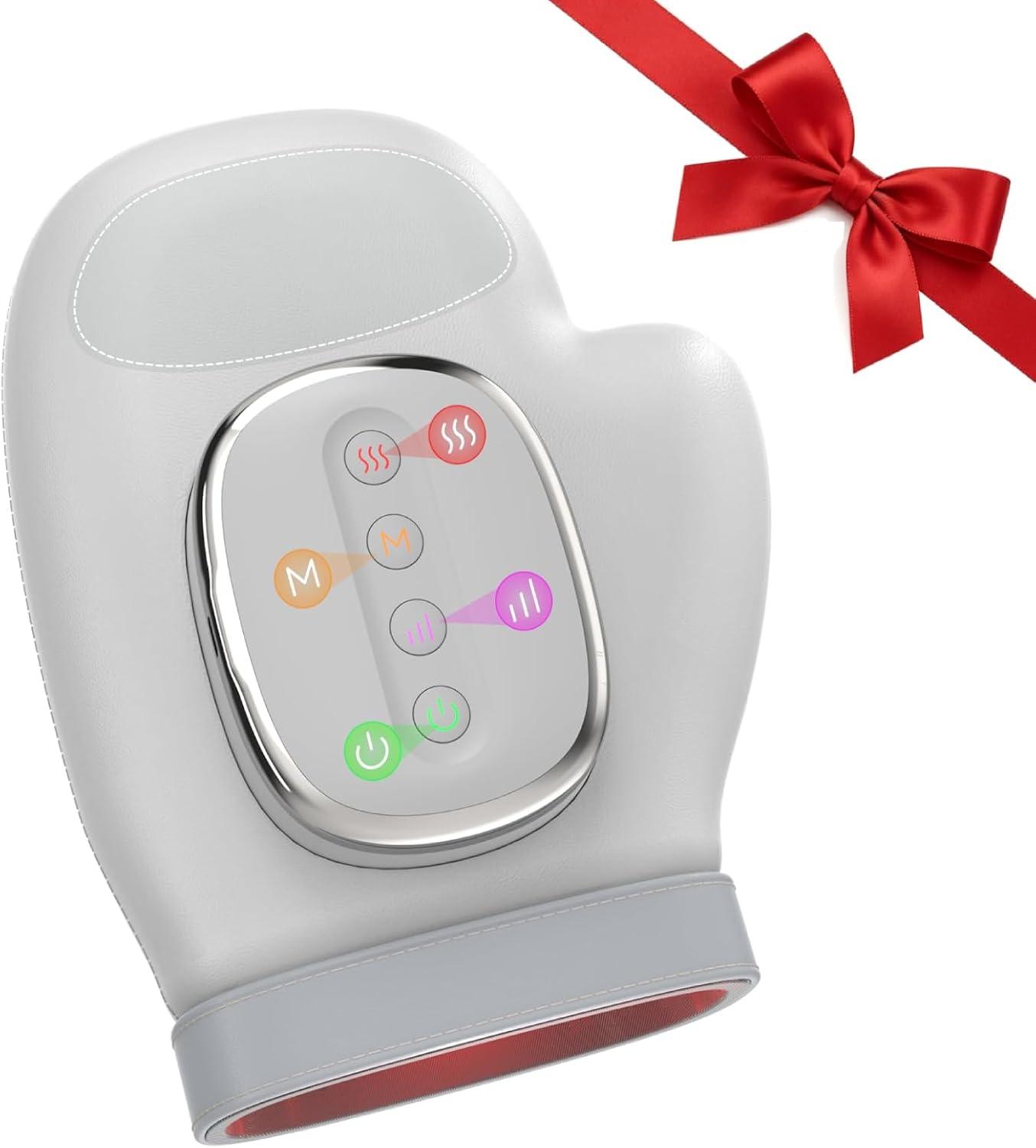 Detalle de Massaggiatore per Mani Airbag, Elettrico con Calore e Compressione 3 Massaggi | 3 Temperature, 5 Livelli, Timer Auto, Ricaricabile