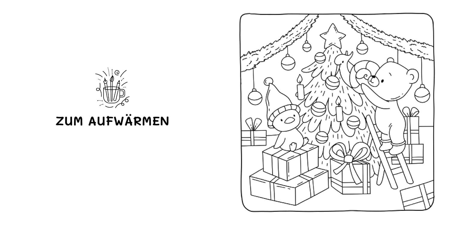 Detalle 1 de Cozy Coloring – Christmas Hygge, julig målarbok för avkoppling