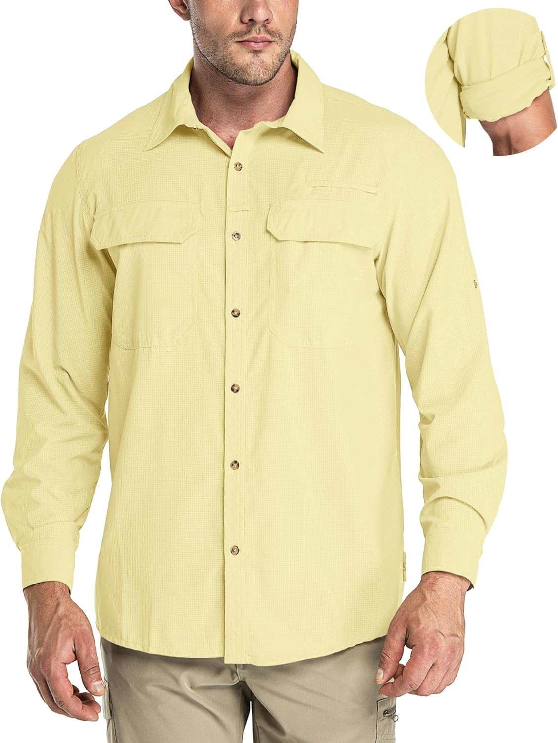 Thumbnail 6 de 33,000ft Men's Long Sleeve UV Protection Safari Shirt with Pockets