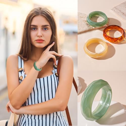 Thumbnail 4 de Pulsera de Resina Acrílica 3 Piezas en Colores - Juego Geométrico para Mujer