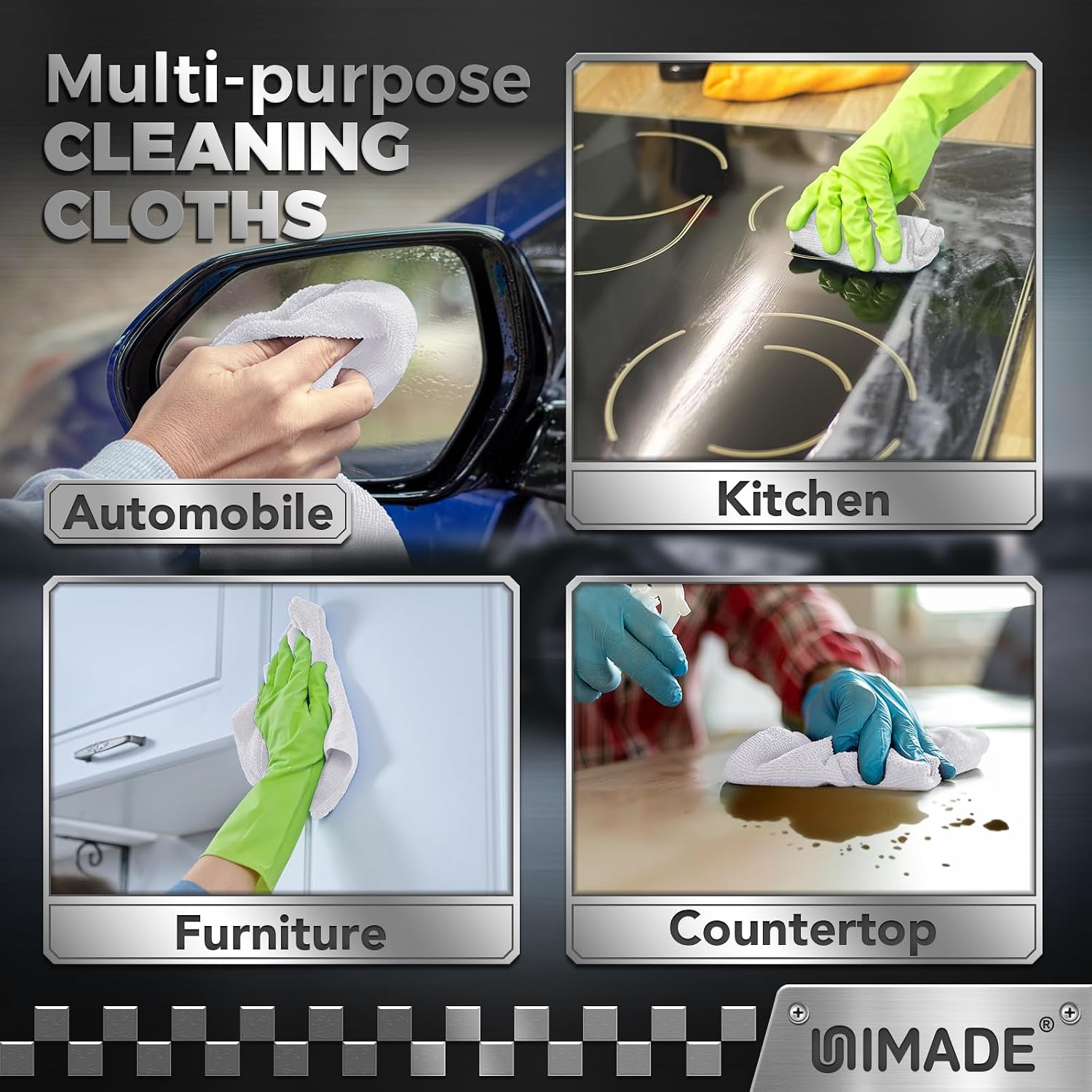 Thumbnail 6 de UNIMADE Shop Towels 100 Pack microfiber shop towel 🧽