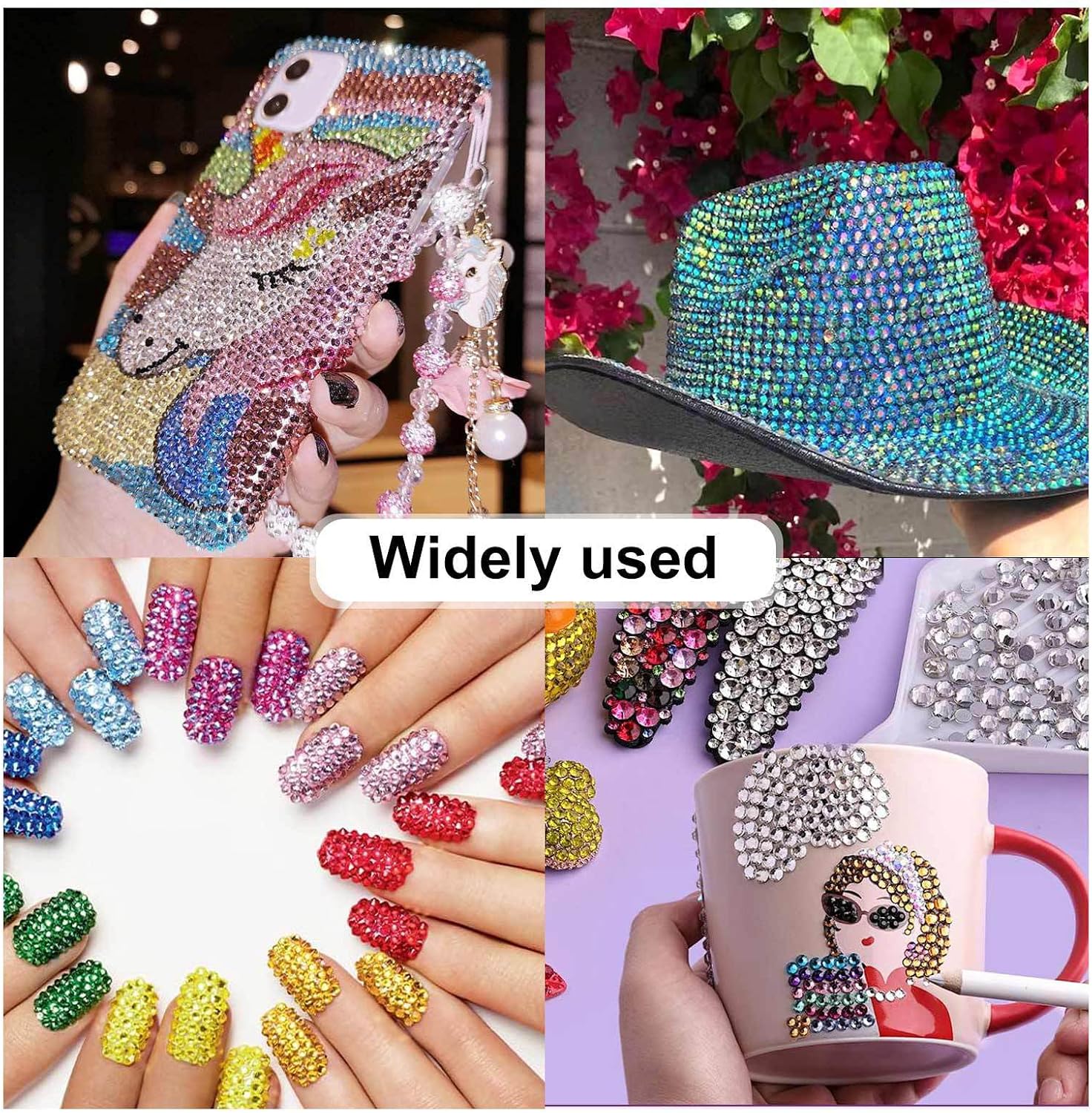 Detalle de Kilibili 40 Colors Resin Jelly Rhinestones (3mm) – 40,000 PCS Complete Bedazzling Kit