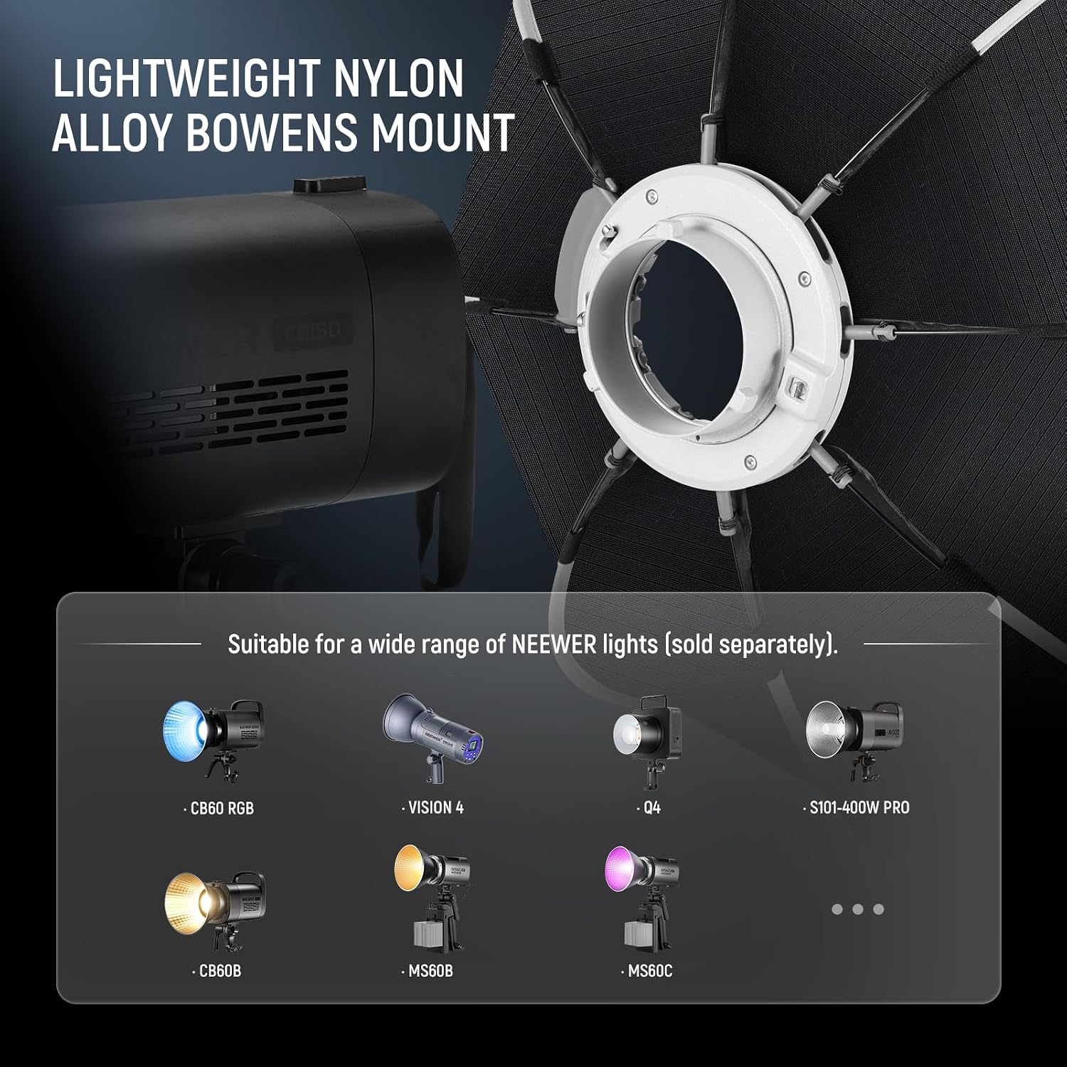 Thumbnail 6 de NEEWER NS92P 35.4-inch Octagonal Softbox with Bowens Mount, Diffusers & Grid