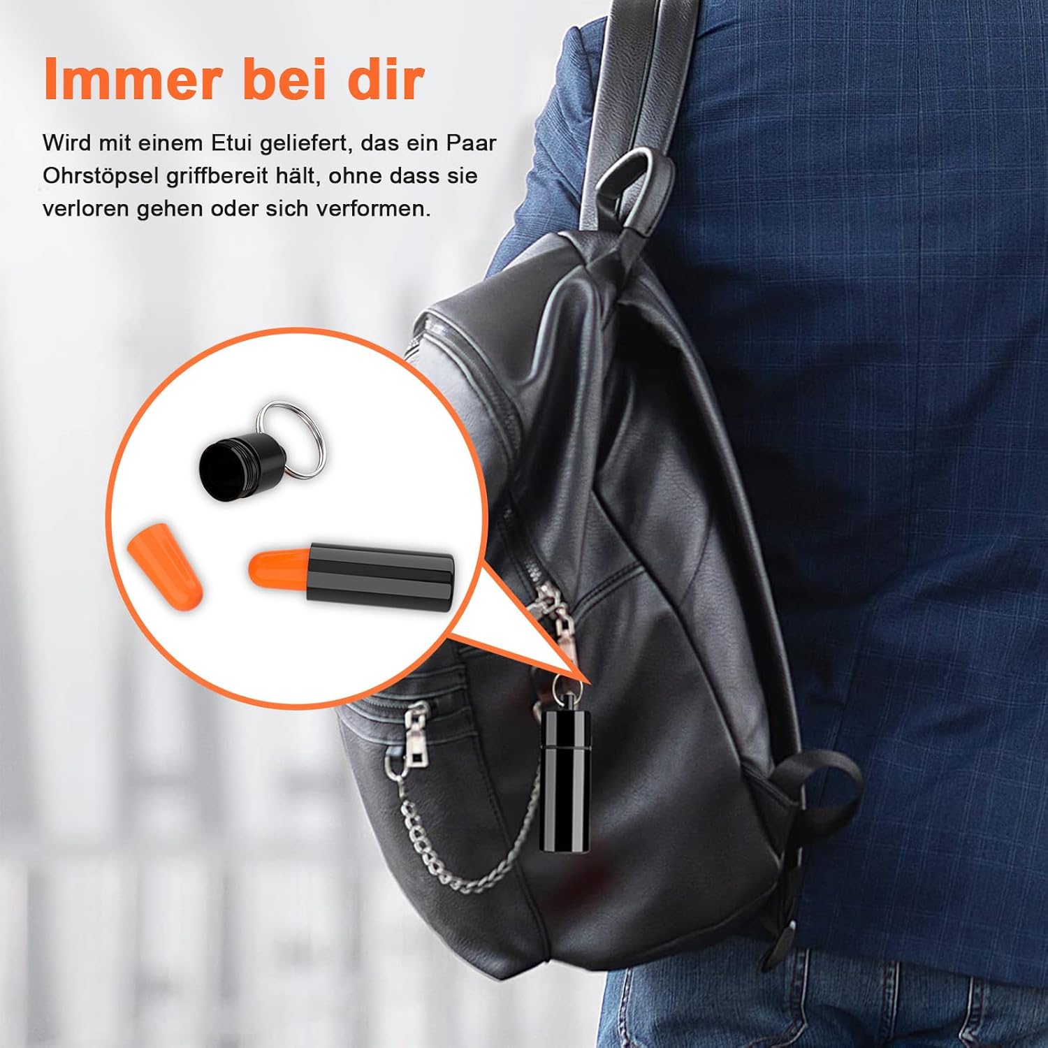 Thumbnail 6 de SURFOU Ohrstöpsel zum Schlafen (60 Paare) mit Geräuschreduzierung bis 38 dB, wiederverwendbar & für Seitenschläfer, Orange