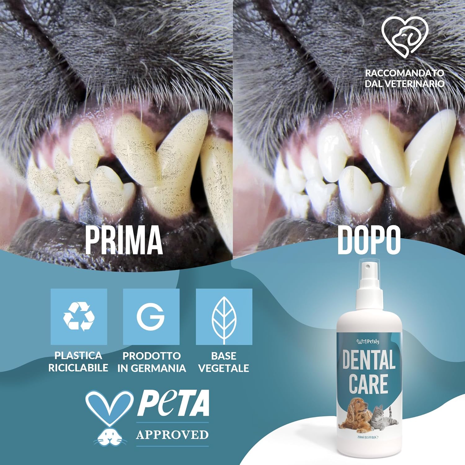 Thumbnail 4 de Petsly Spray Dentifricio per Cani e Gatti da 250 ml – Alito fresco, formula delicata con ingredienti naturali