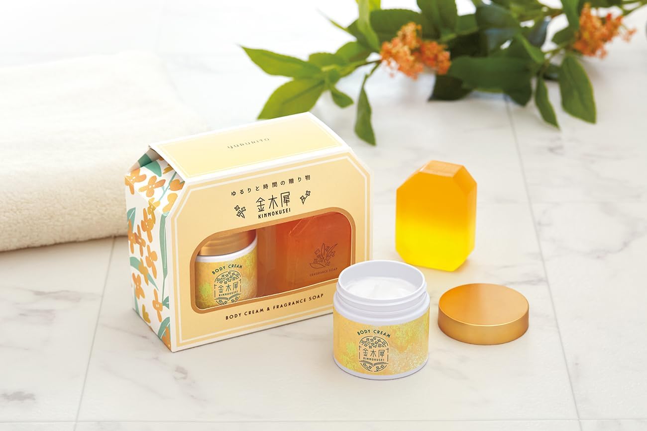 Detalle 2 de ゆるりと 金木犀 バス&ボディーケアセット ボディークリーム100mL・フレグランスソープ95g