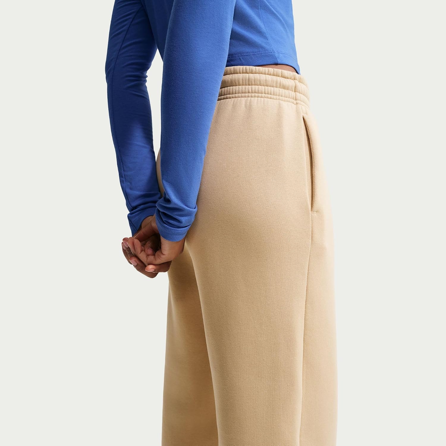 Detalle 1 de Nike Phnx Flc Hr Pant Wide 2 IH1011-010 – damskie spodnie dresowe z wysokim stanem