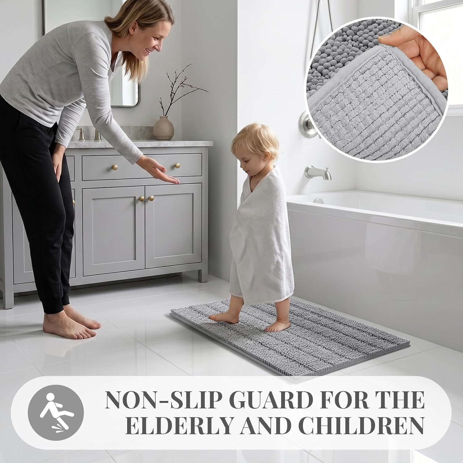 Thumbnail 5 de Bcoimo Chenille Bath Rug 36x24
