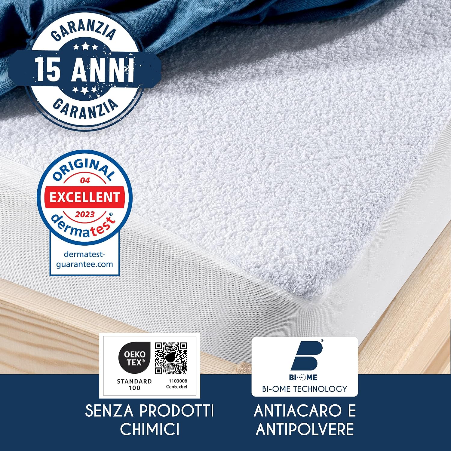 Thumbnail 2 de Dreamzie Coprimaterasso Lettino 60x120 cm impermeabile – morbido, traspirante e lavabile a 60°C