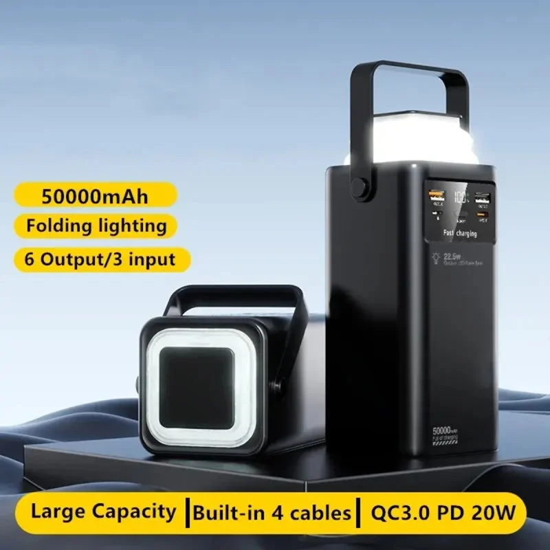 Detalle de Klack PowerBank 50000 mAh 22,5 W carga rápida triple puerto