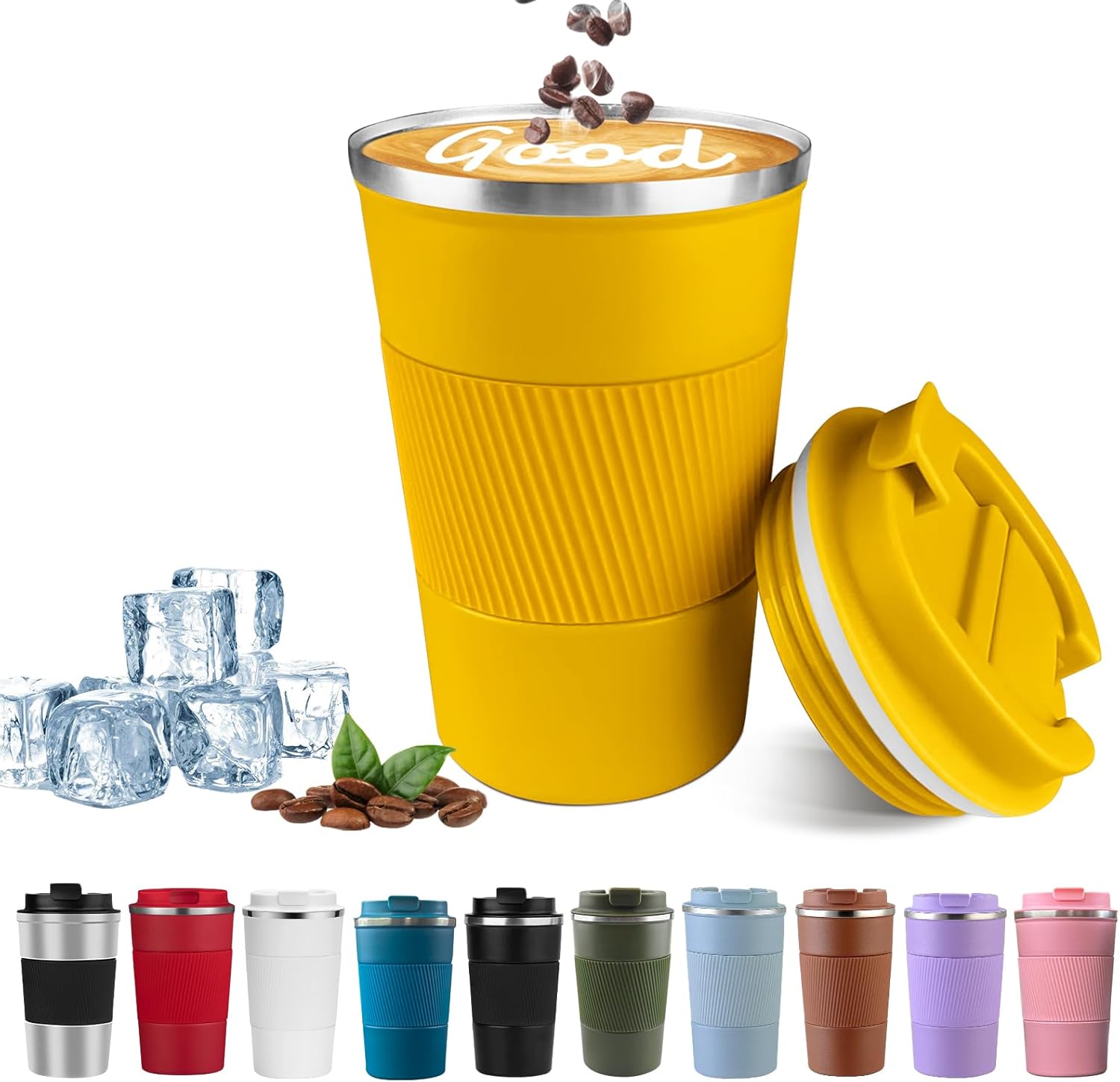 Thumbnail 6 de YINBAOGE Insulated Travel Coffee Mug 12 oz