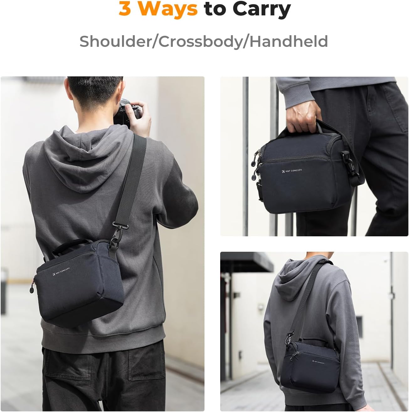 Thumbnail 4 de K&F CONCEPT Small Camera Sling Bag – padded crossbody case for compact DSLR/mirrorless