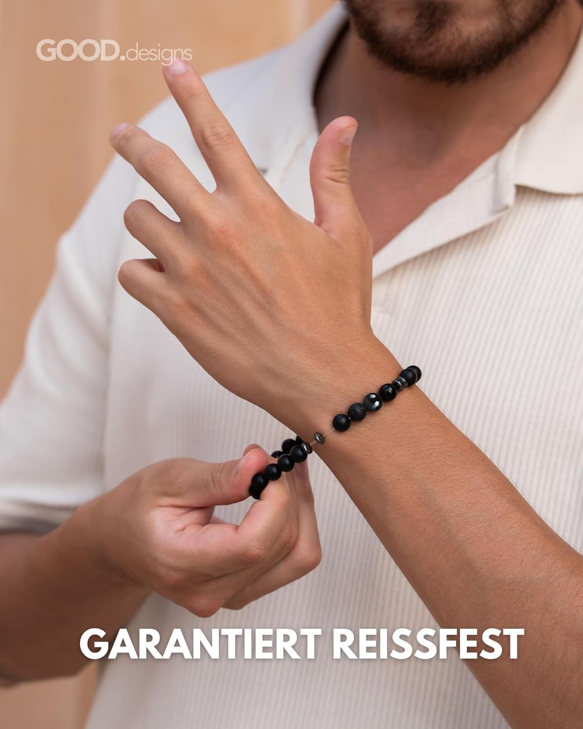 Detalle 2 de GD GOOD.designs Perlenarmband Herren 8mm