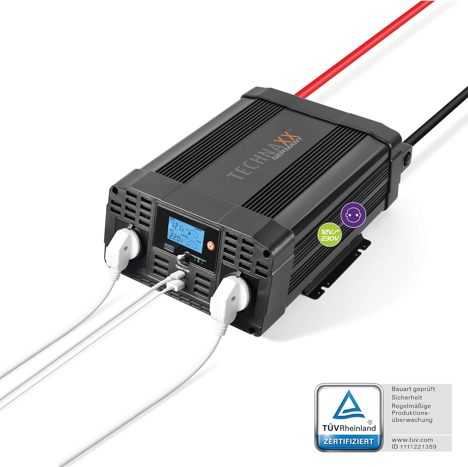 Detalle 2 de Technaxx TE20 Invertitore 2000W per auto