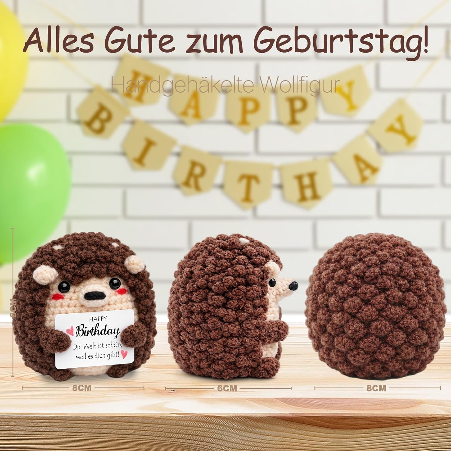Thumbnail 2 de Farbeele Positive Igel und Glücksbringer-Schlüsselanhänger – Pocket Hug