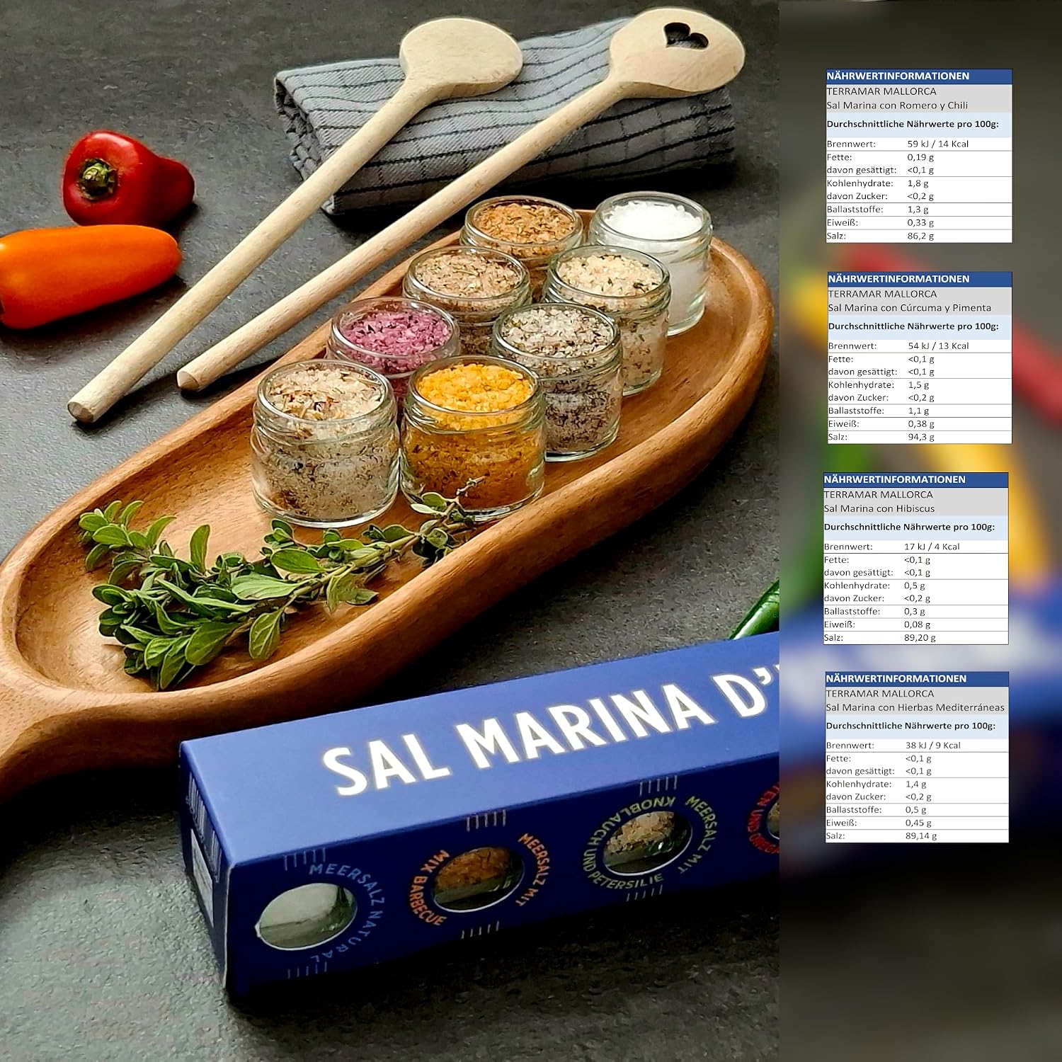 Detalle 2 de TERRAMAR MALLORCA Sal Marina Gourmet 8x25g