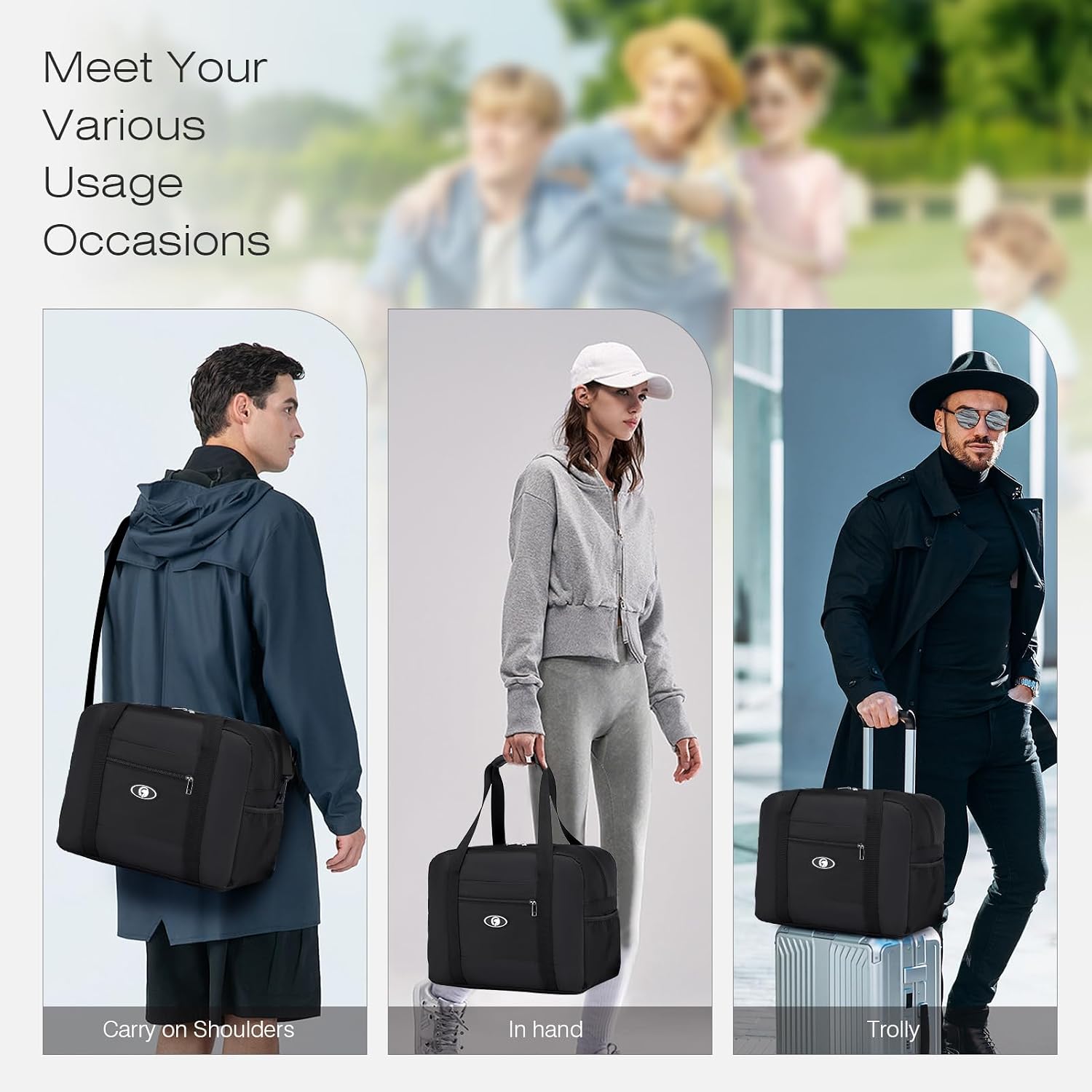 Detalle de SPAHER Underseat Travel Duffel for Ryanair and More: 25L Foldable Cabin Bag
