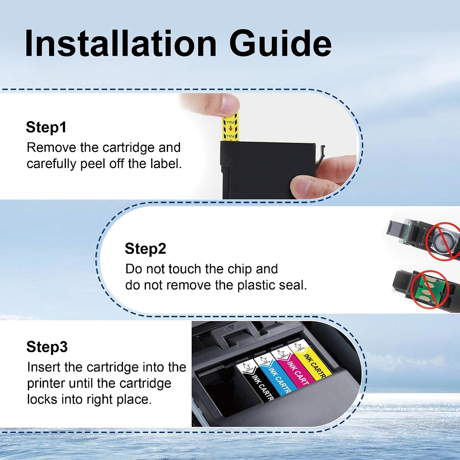 Detalle de Uiprint 604XL Replacement Ink Cartridges for Epson XP and WorkForce – 12-pack (Black, Cyan, Magenta, Yellow)
