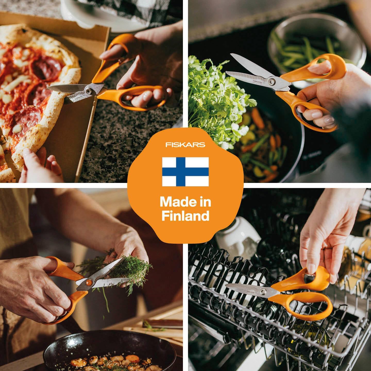 Thumbnail 2 de Fiskars Classic Forbici da Cucina con Lame Seghettate, Destrimani, 18,7 cm (1075051)