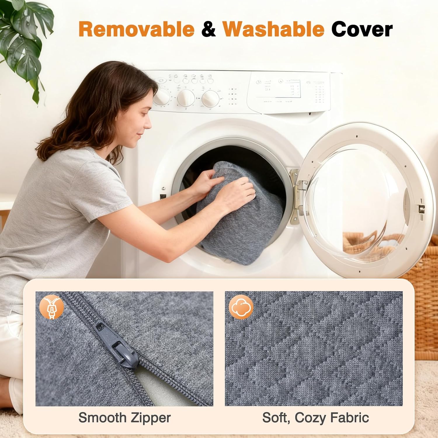 Thumbnail 4 de Vekkia 34-Inch Extra-Long Wedge Pillow: Full Upper-Body Support for Back, Arms, and Comfort