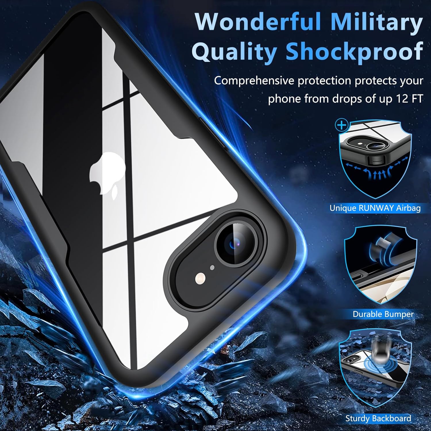 Detalle de OWKEY iPhone 16e Case 360° Rugged