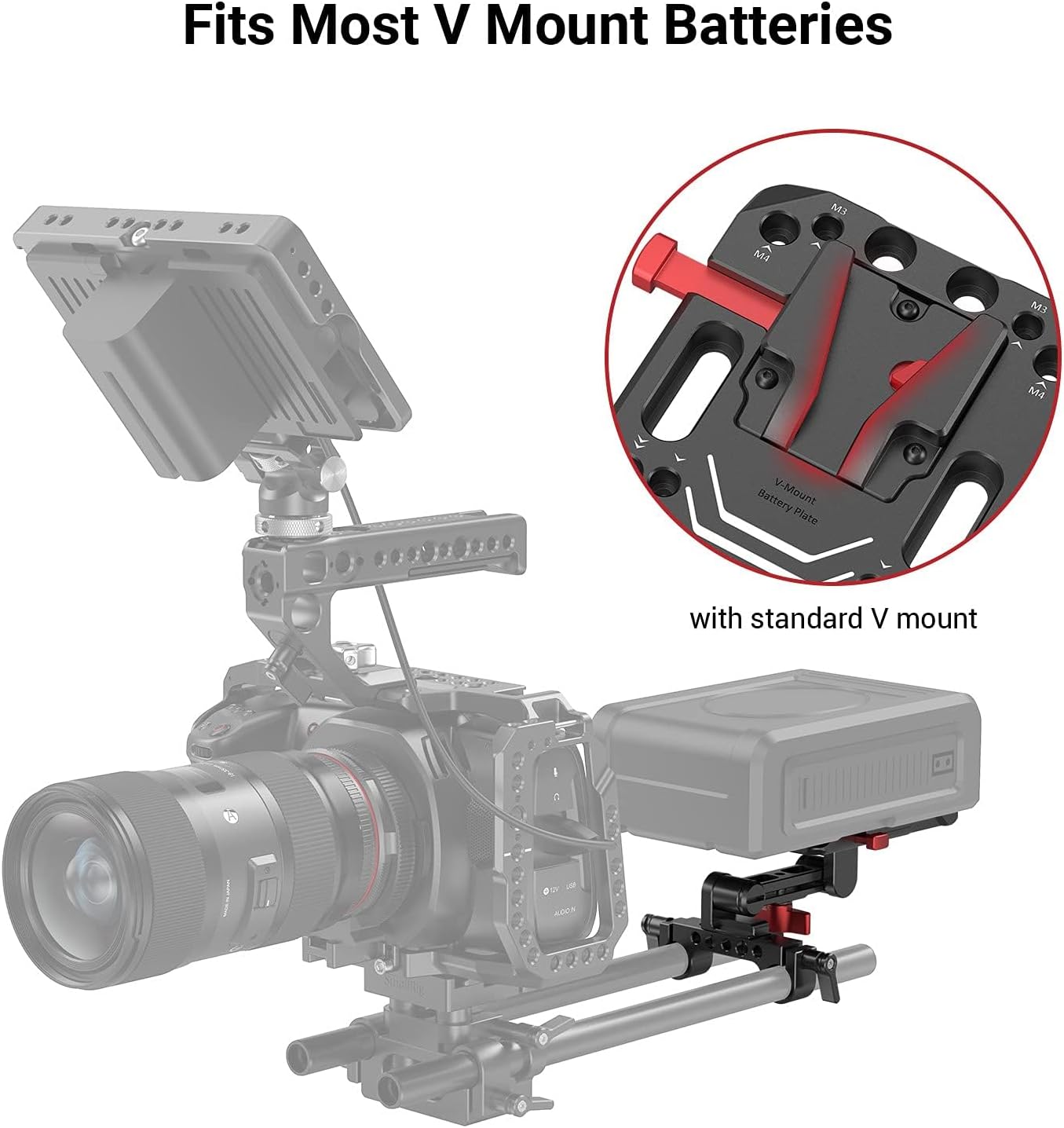 Thumbnail 2 de SMALLRIG V Mount Plaque avec Bras Réglable – 2991