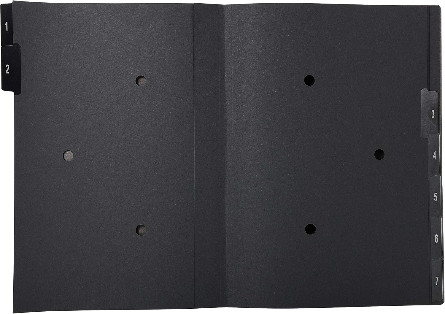 Detalle de Exacompta 57007E Trieur Ordonator à 7 compartiments, couverture rigide noire, A4