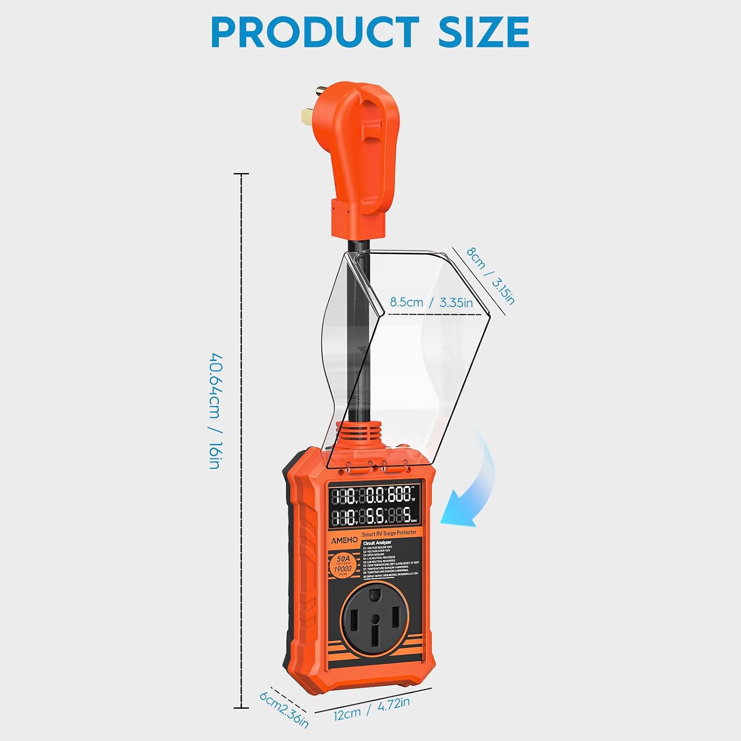 Thumbnail 5 de AMEHO RV Surge Protector 50 Amp with 19,000J and Smart Auto Shutoff