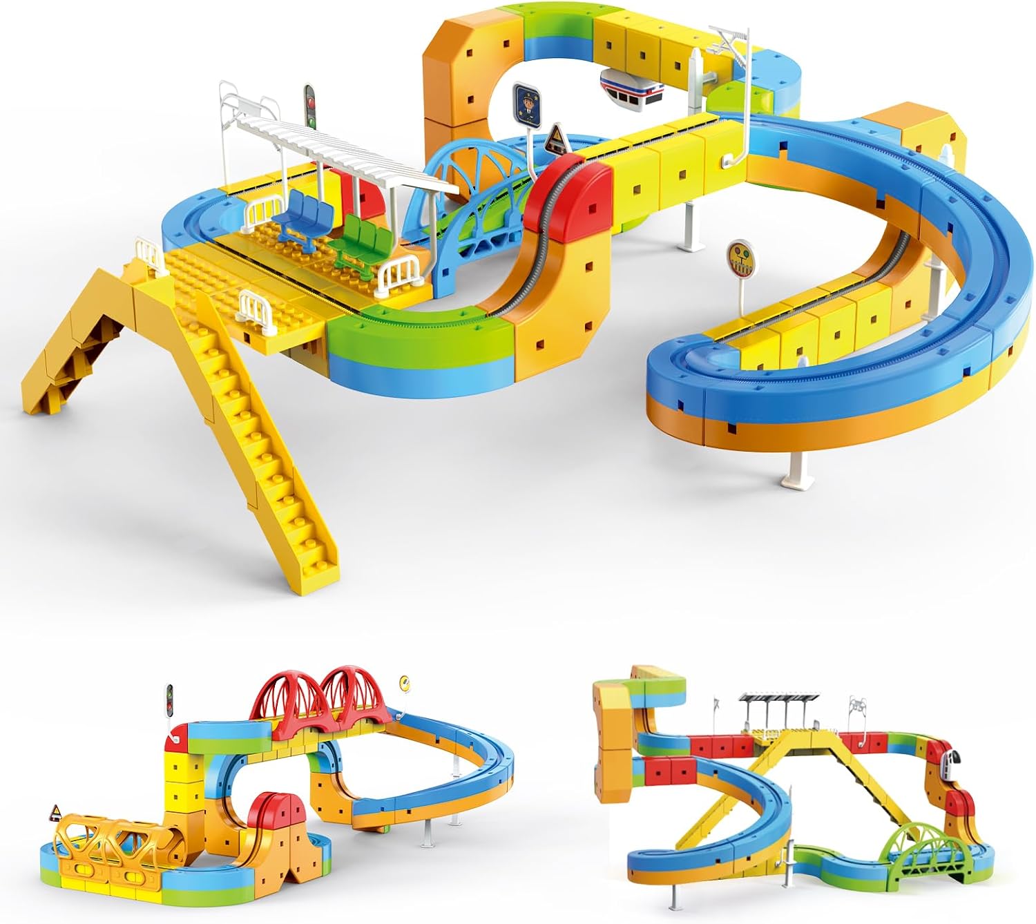 Detalle de Electric Train Set, 112-Piece Track Building Set