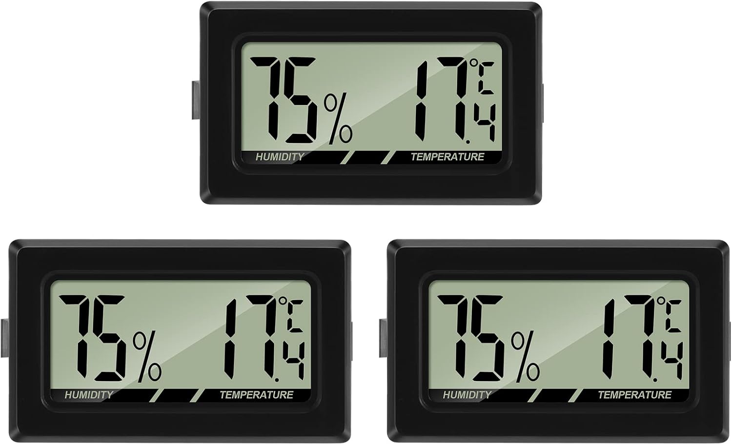 Detalle de Thlevel Mini Thermometer Hygrometer 3er-Pack đ