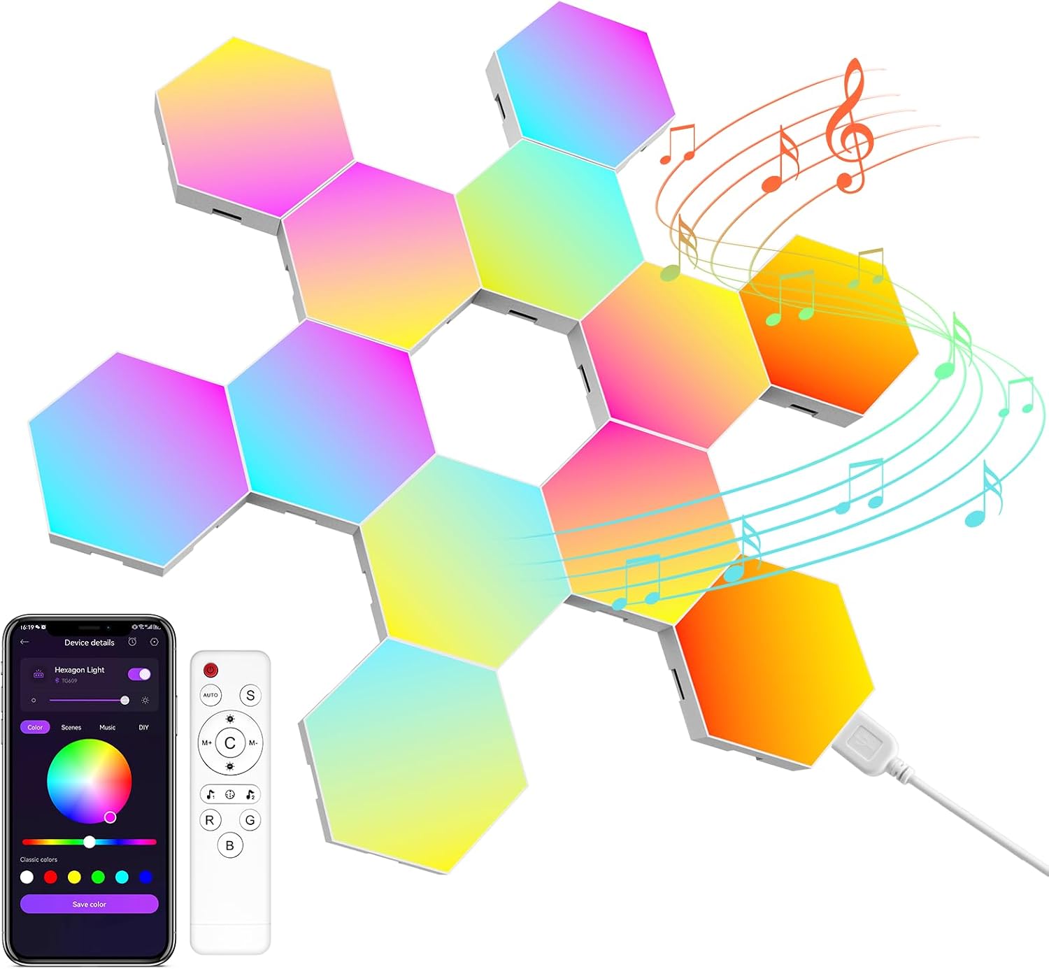 Imagen de Kangtaixin Hexagon LED Gaming Panels en OfertitasTOP