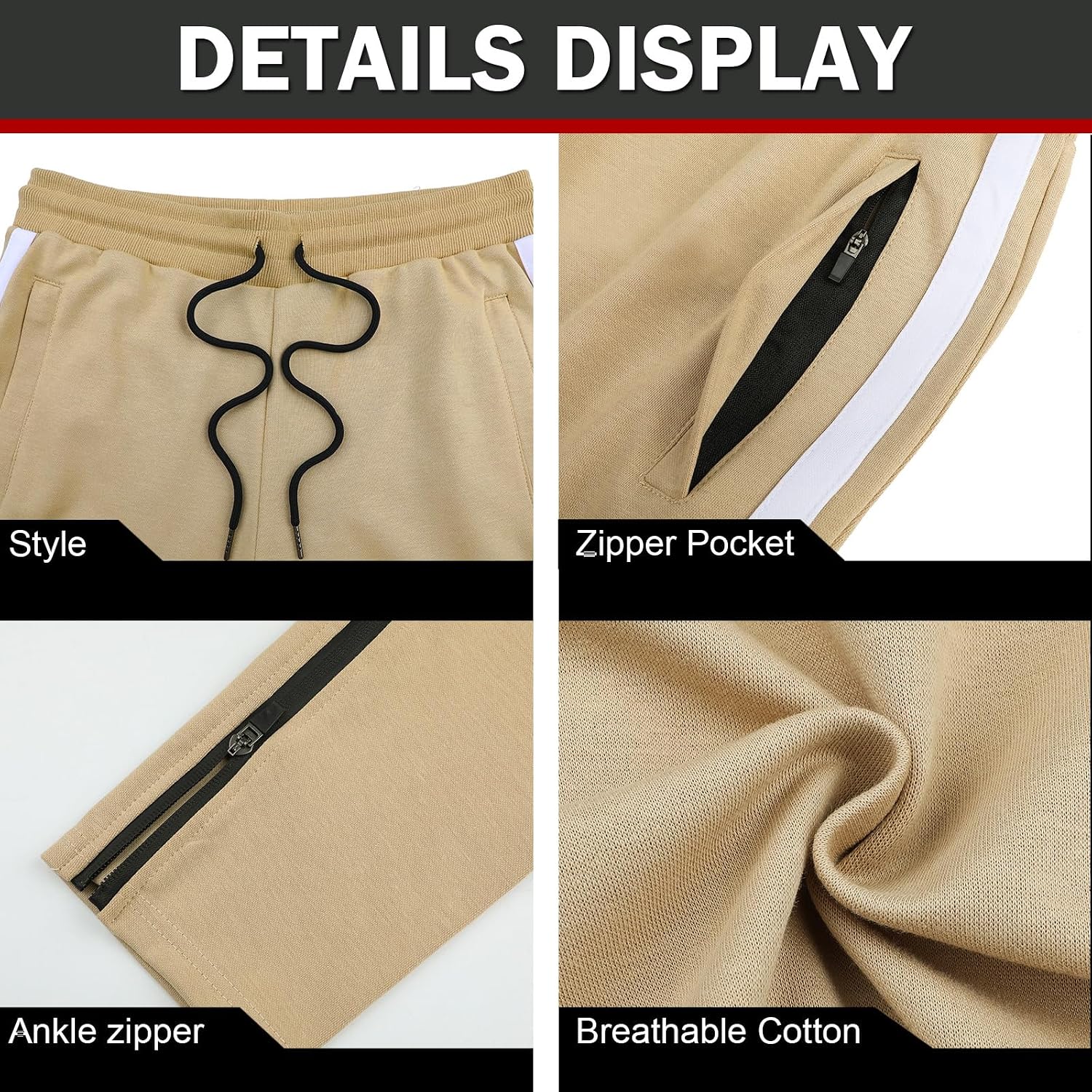 Thumbnail 3 de Suwangi Pantaloni Tuta Uomo Slim Fit Palestra